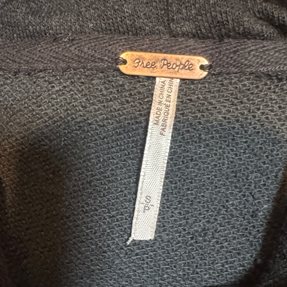 Free People Ring My Bell Moto Studded Hooded Jacket/Sweatshirt size Small - Picture 6 of 15